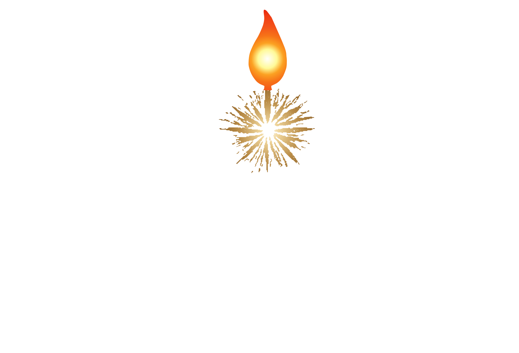 Logotipo a todo color sobre fondo oscuro
